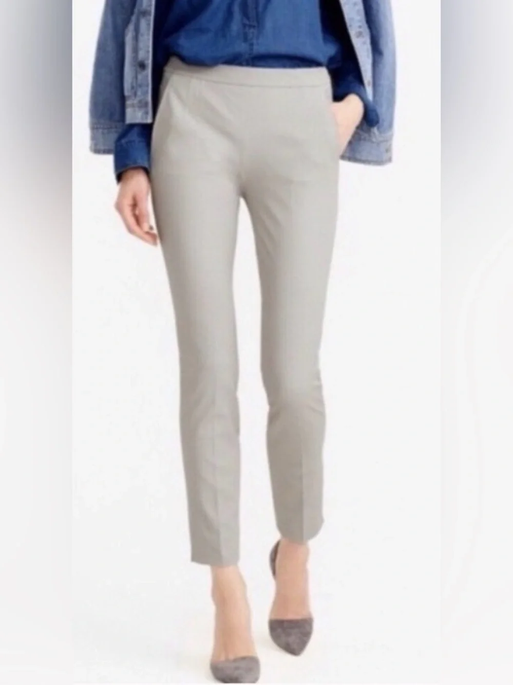 J.Crew Martie Ankle Tailored Pants in Stone Size 8